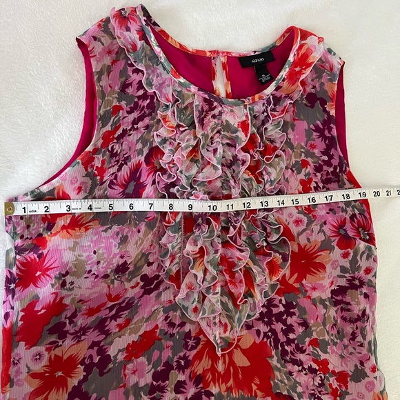 ALFANI Floral Blouse Size 16 - Picture 7 of 11